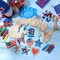 40-Set Wooden Patriotic Star Crafts Kit - Unfinished Wood Stars for 4th of July Ornaments - DIY Independence Day Hanging Decorations & Memorial Day Arts and Crafts for Kids & Adults